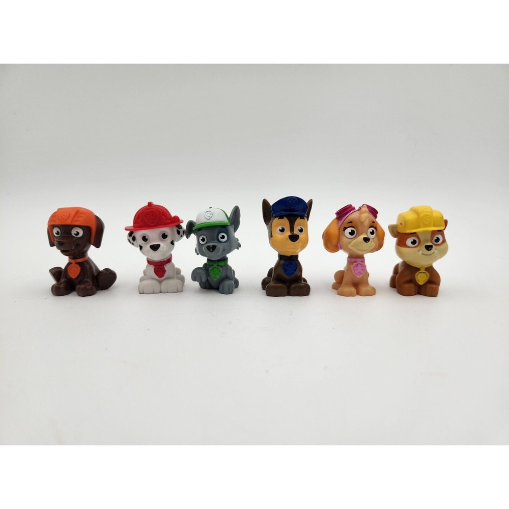 Paw Patrol Figure Set 6‎ Piece Mini Figurines Playset Cake Toppers Pup Set 1.5"